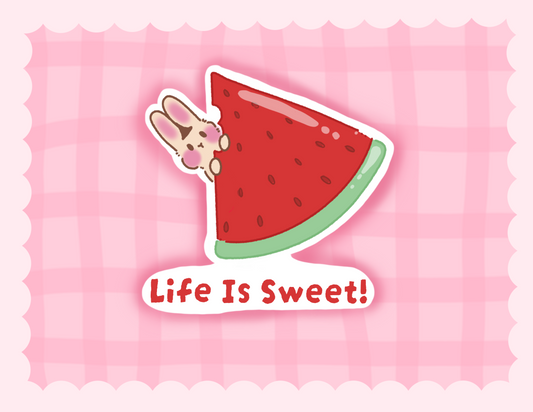 Life is Sweet - 2" sticker