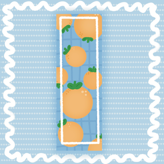 Orange in Blue Bookmark