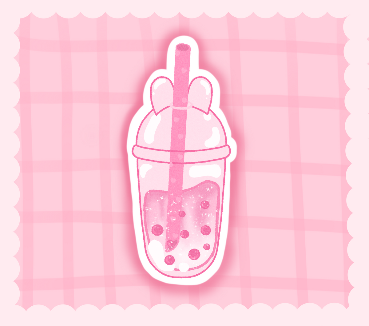 Pink Boba - 3" Sticker