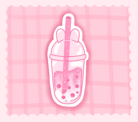 Pink Boba - 3" Sticker