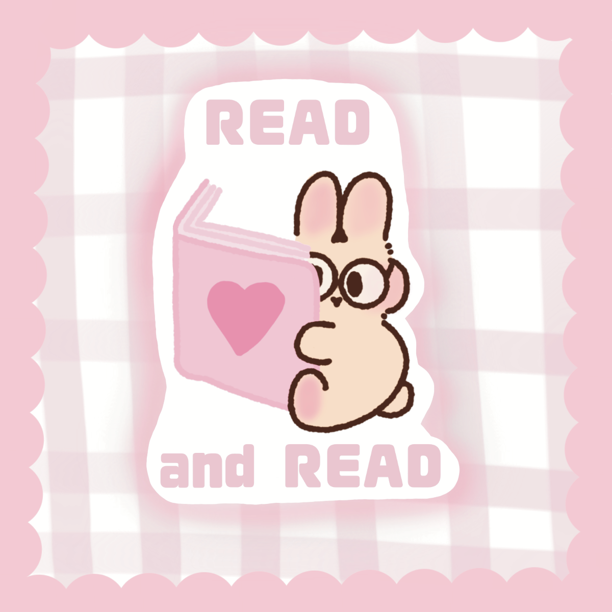Bunny read - 3" sticker