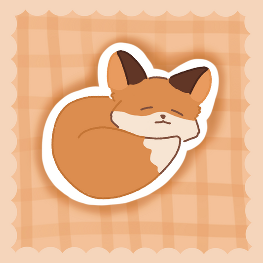 Fox sleep -  3" sticker