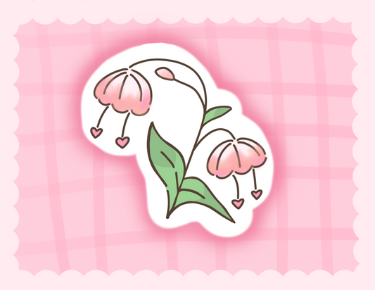 Upside flowers -  4" sticker